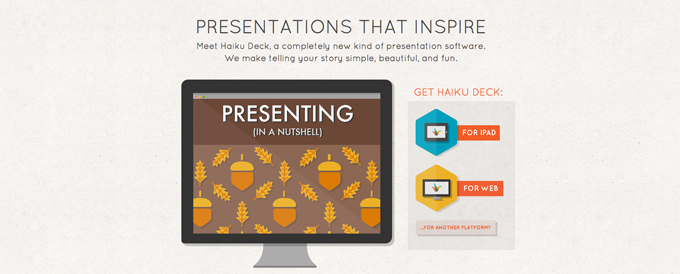 Mit der App Haiku Deck könnt Ihr einfach und schnell Präsentationen erstellen.