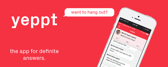 Die App Yeppt will durch Zeitdruck dazu bewegen, schneller zu antworten.