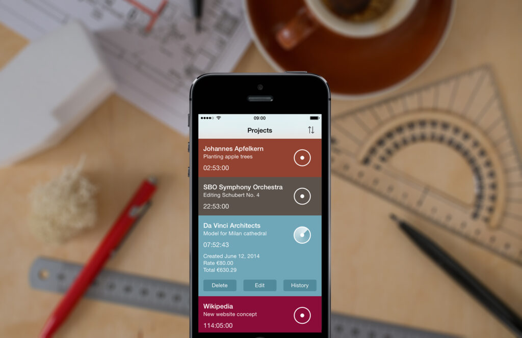 Hier wird die TimeRecorder App vorgestellt.