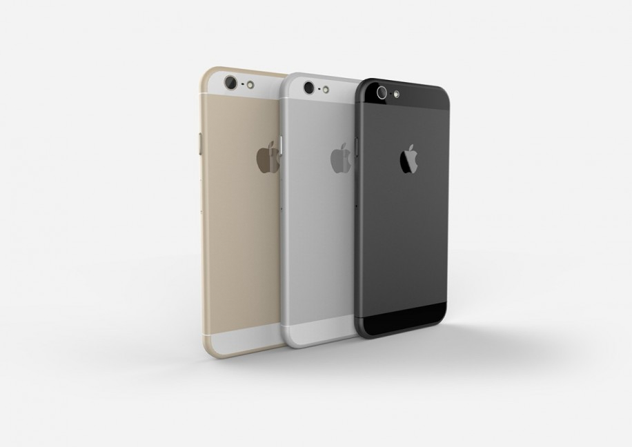 Rückansicht der erwarteten drei Farbvarianten des iPhone 6.